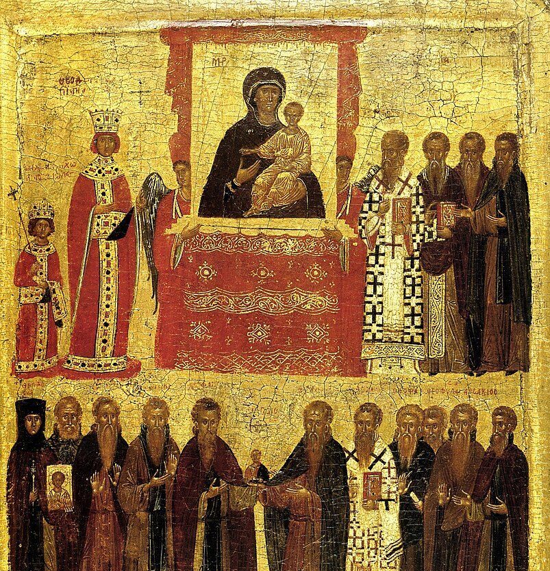 Икона "Торжество Православия". к. XIV в.